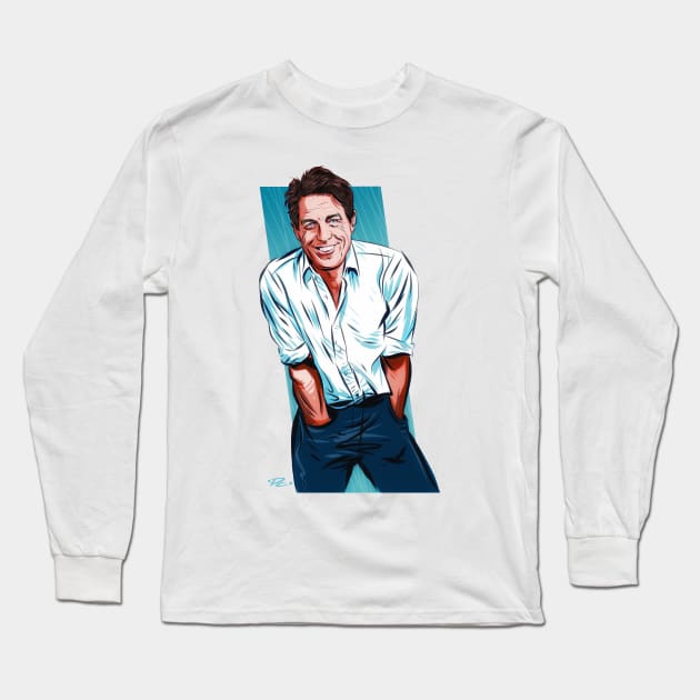 Hugh Grant - An illustration by Paul Cemmick Long Sleeve T-Shirt by PLAYDIGITAL2020